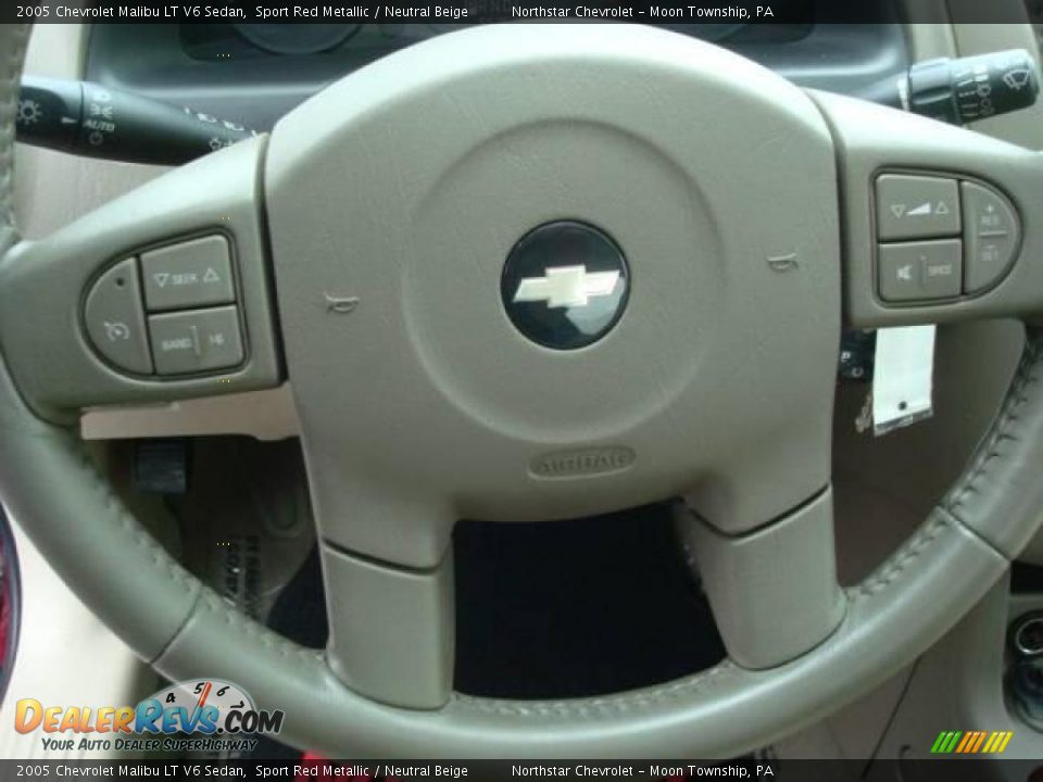 2005 Chevrolet Malibu LT V6 Sedan Sport Red Metallic / Neutral Beige Photo #16