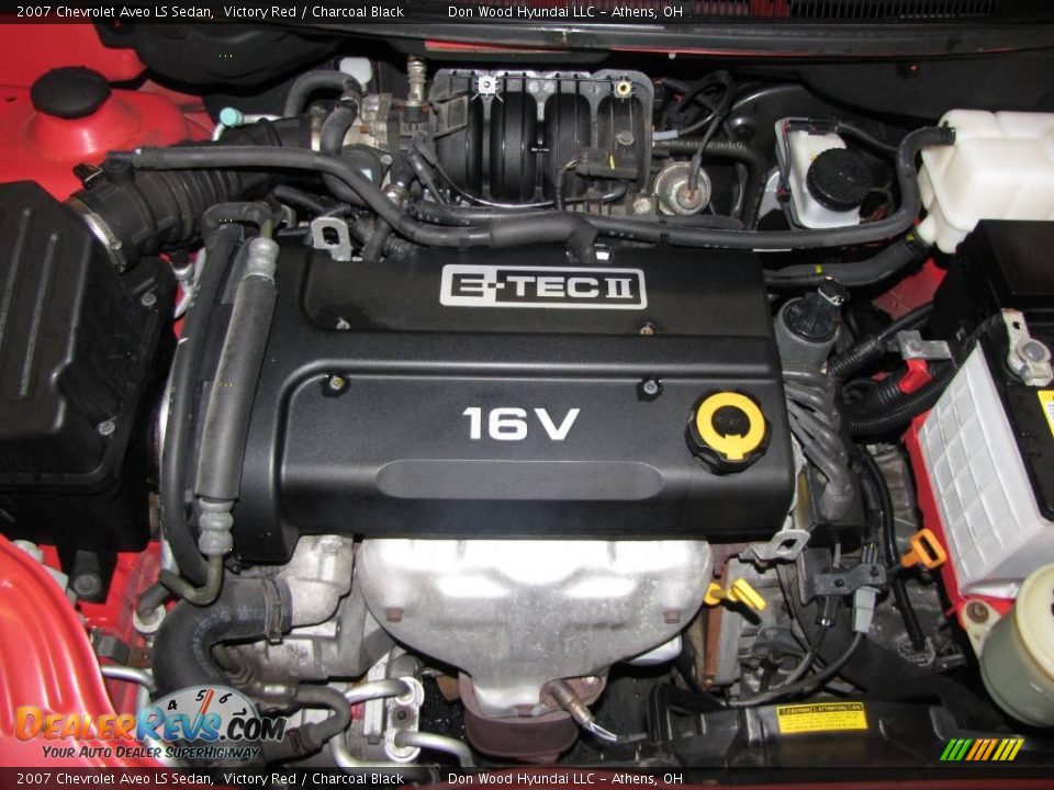 2007 Chevrolet Aveo LS Sedan Victory Red / Charcoal Black Photo #23