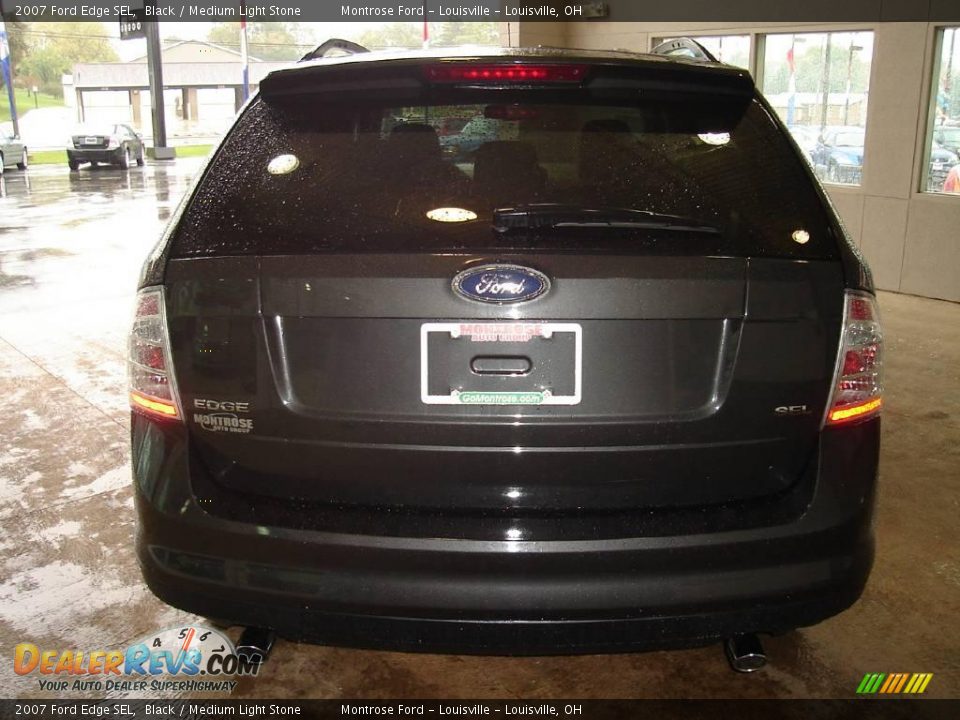2007 Ford Edge SEL Black / Medium Light Stone Photo #4