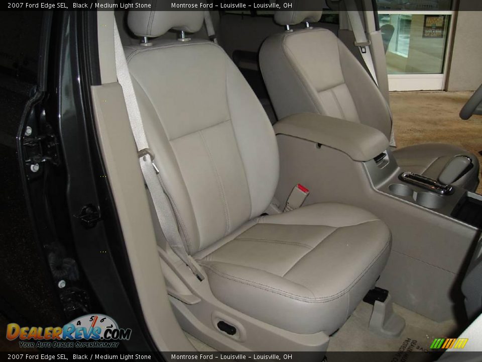 2007 Ford Edge SEL Black / Medium Light Stone Photo #14