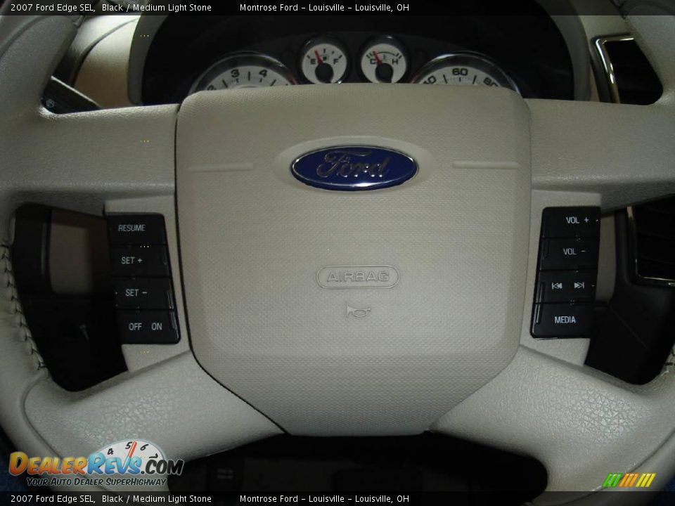 2007 Ford Edge SEL Black / Medium Light Stone Photo #28
