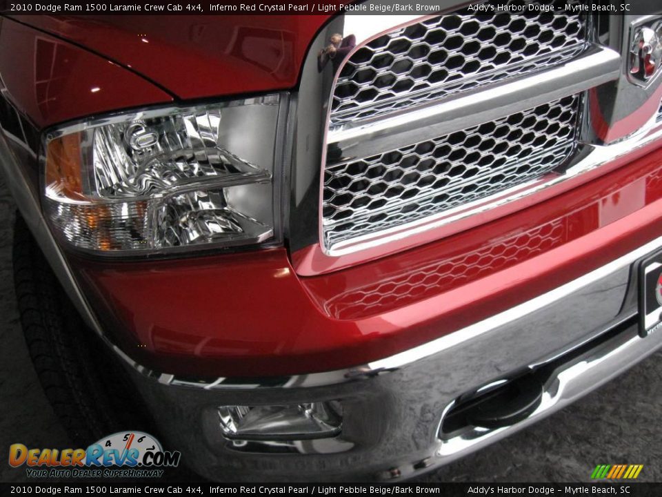 2010 Dodge Ram 1500 Laramie Crew Cab 4x4 Inferno Red Crystal Pearl / Light Pebble Beige/Bark Brown Photo #4