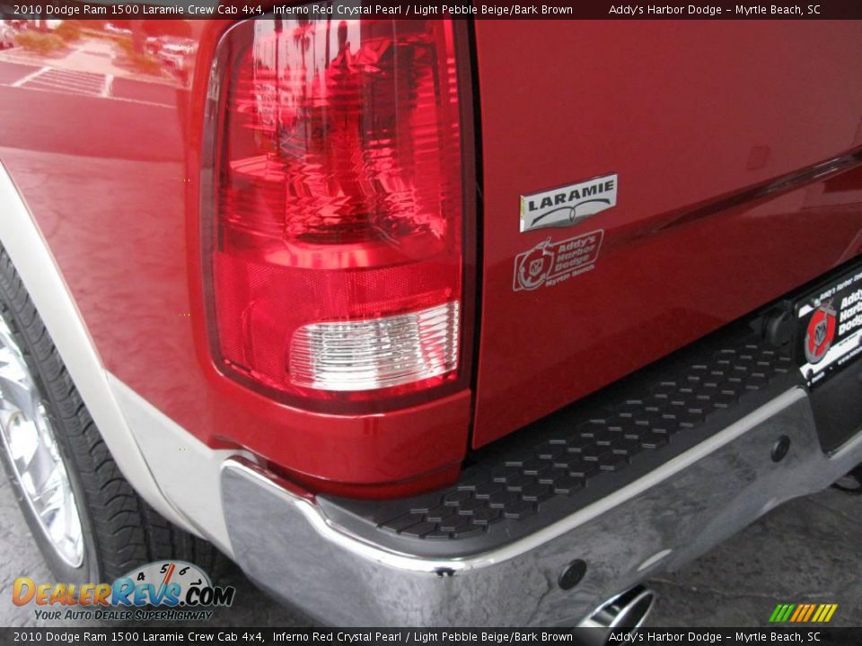 2010 Dodge Ram 1500 Laramie Crew Cab 4x4 Inferno Red Crystal Pearl / Light Pebble Beige/Bark Brown Photo #7
