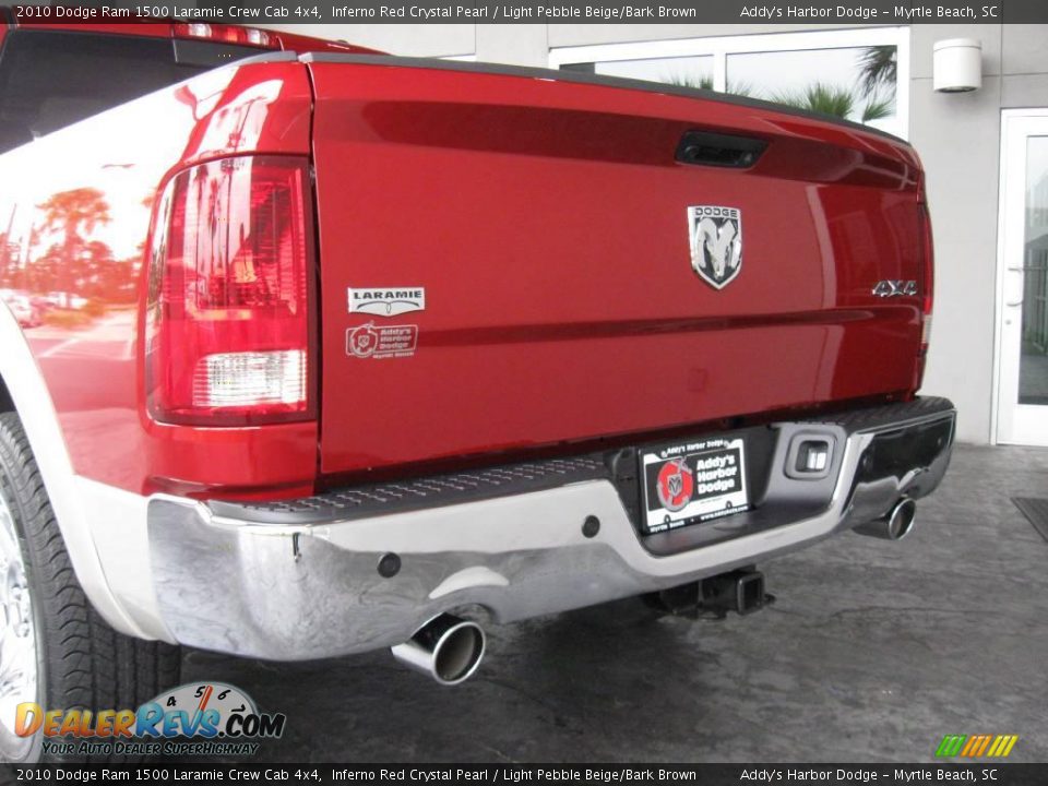 2010 Dodge Ram 1500 Laramie Crew Cab 4x4 Inferno Red Crystal Pearl / Light Pebble Beige/Bark Brown Photo #10