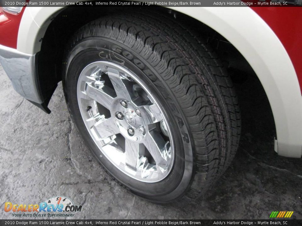 2010 Dodge Ram 1500 Laramie Crew Cab 4x4 Inferno Red Crystal Pearl / Light Pebble Beige/Bark Brown Photo #11