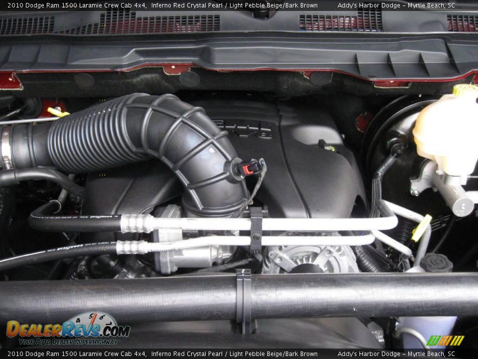 2010 Dodge Ram 1500 Laramie Crew Cab 4x4 Inferno Red Crystal Pearl / Light Pebble Beige/Bark Brown Photo #26