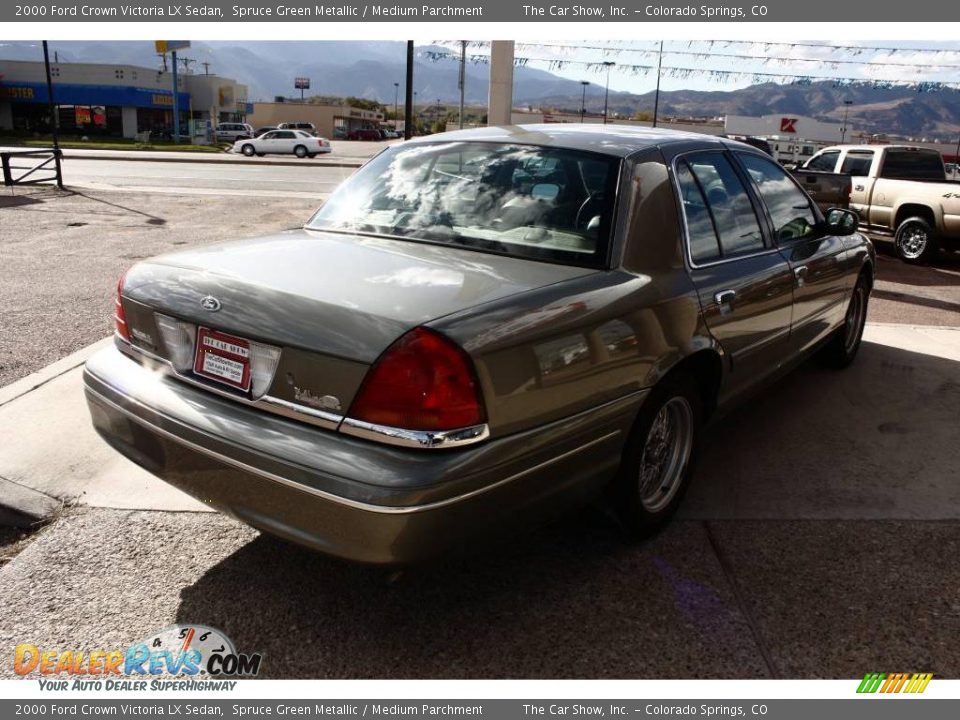 2000 Ford Crown Victoria LX Sedan Spruce Green Metallic / Medium Parchment Photo #4