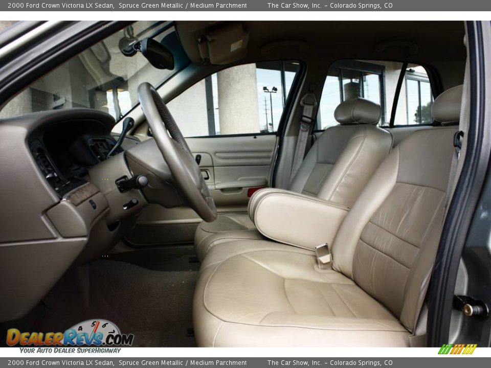 2000 Ford Crown Victoria LX Sedan Spruce Green Metallic / Medium Parchment Photo #6