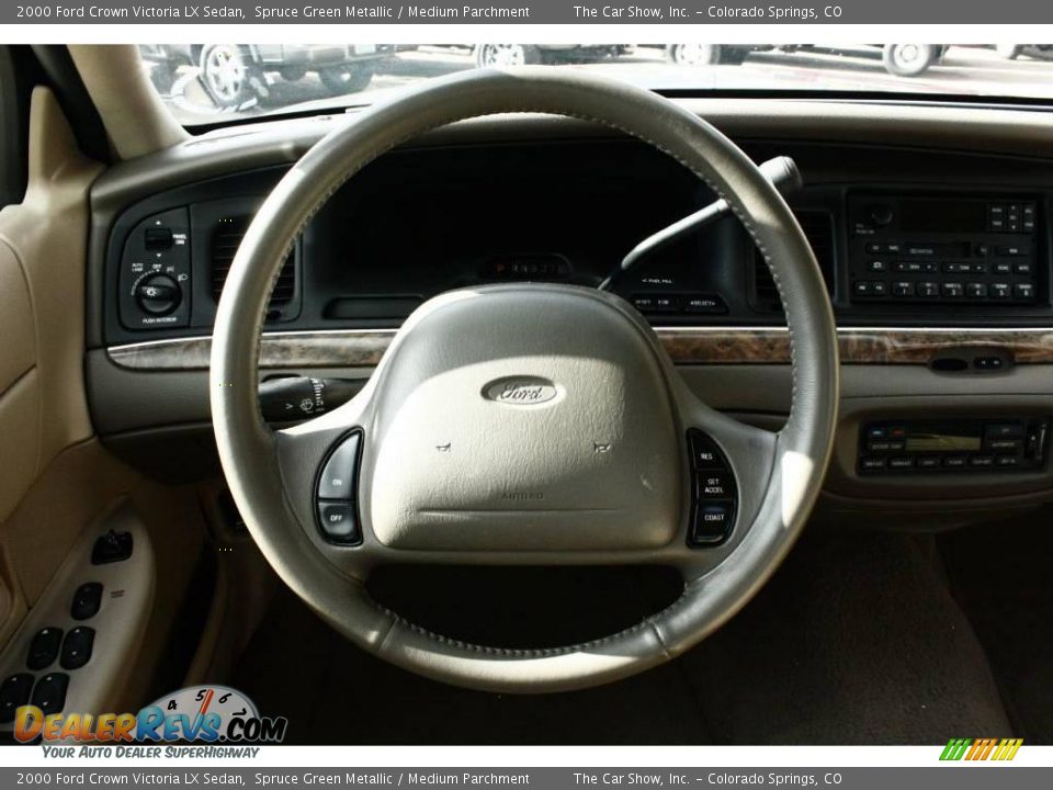 2000 Ford Crown Victoria LX Sedan Spruce Green Metallic / Medium Parchment Photo #8