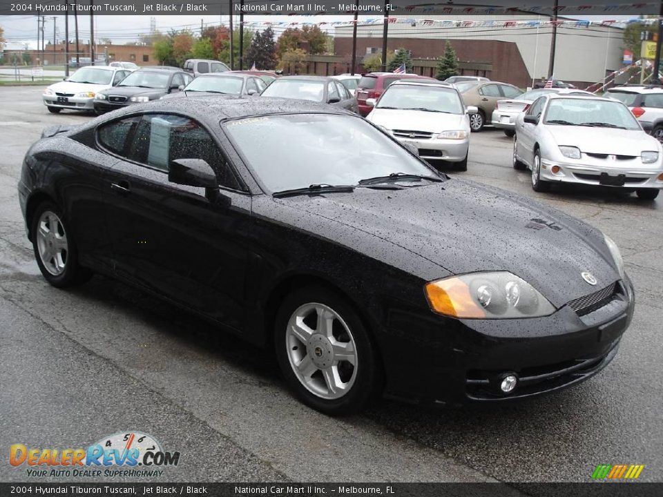 2004 Hyundai Tiburon Tuscani Jet Black / Black Photo #1