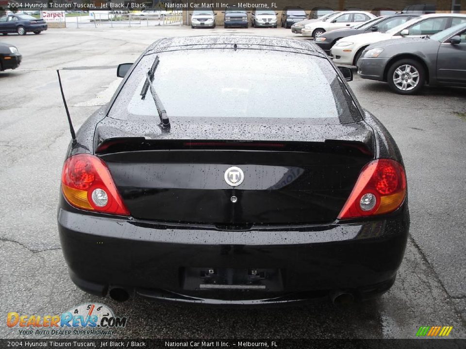 2004 Hyundai Tiburon Tuscani Jet Black / Black Photo #6