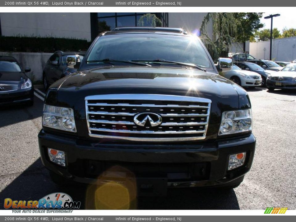 2008 Infiniti QX 56 4WD Liquid Onyx Black / Charcoal Photo #2