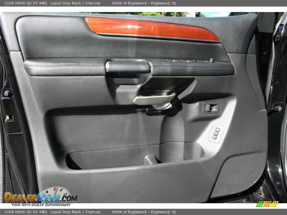 2008 Infiniti QX 56 4WD Liquid Onyx Black / Charcoal Photo #9