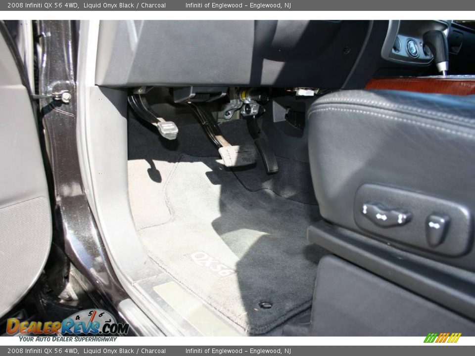 2008 Infiniti QX 56 4WD Liquid Onyx Black / Charcoal Photo #11