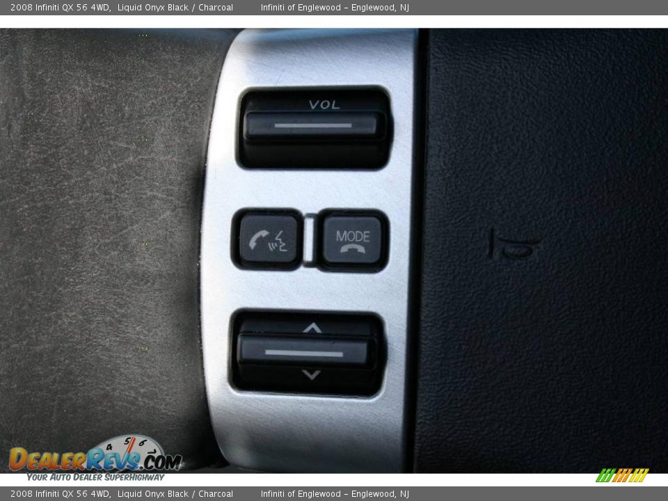 2008 Infiniti QX 56 4WD Liquid Onyx Black / Charcoal Photo #15