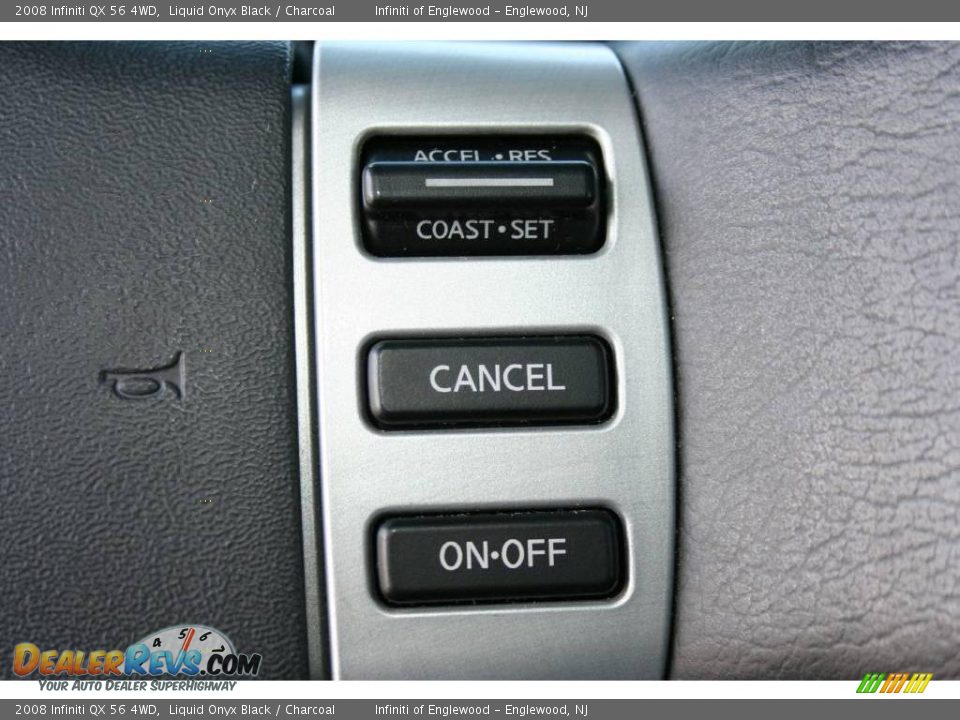 2008 Infiniti QX 56 4WD Liquid Onyx Black / Charcoal Photo #16