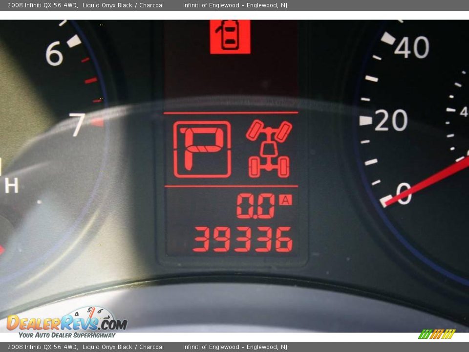 2008 Infiniti QX 56 4WD Liquid Onyx Black / Charcoal Photo #17