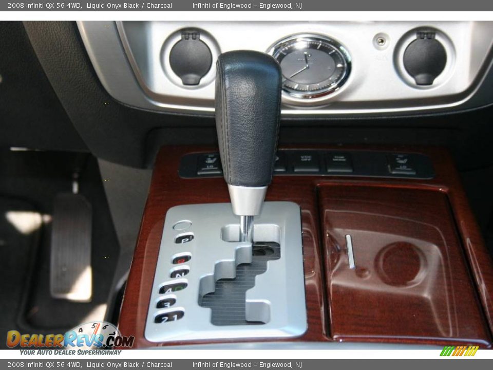 2008 Infiniti QX 56 4WD Liquid Onyx Black / Charcoal Photo #18