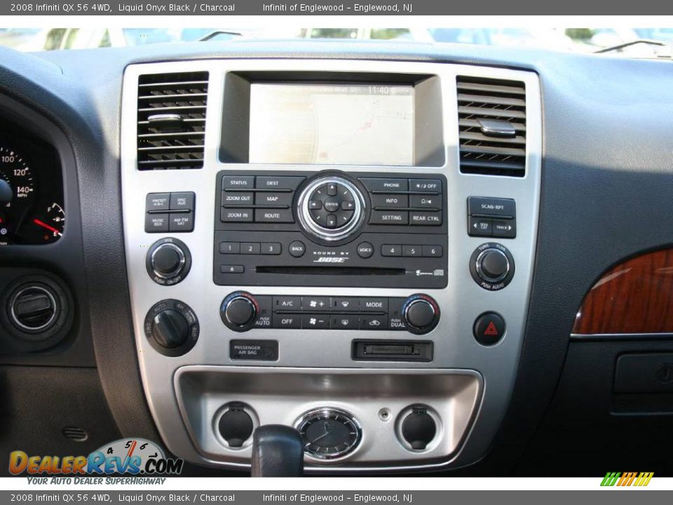 2008 Infiniti QX 56 4WD Liquid Onyx Black / Charcoal Photo #19