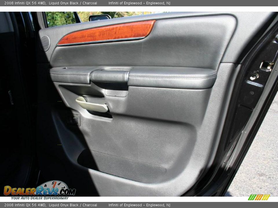 2008 Infiniti QX 56 4WD Liquid Onyx Black / Charcoal Photo #21