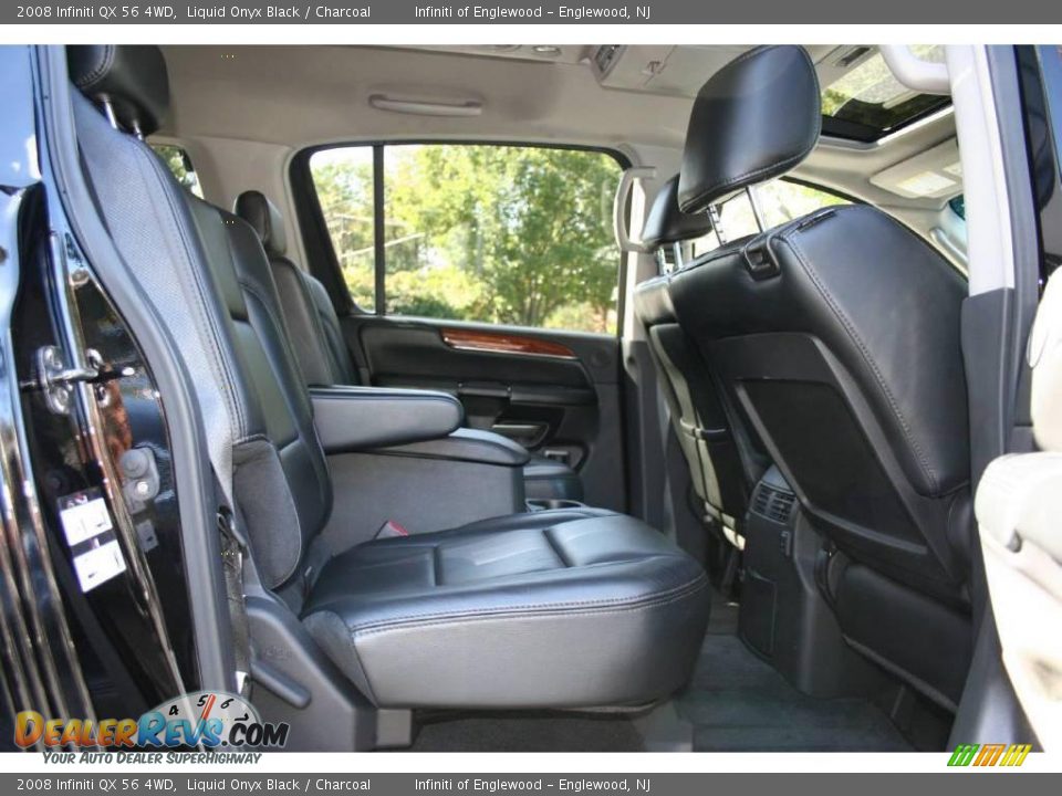 2008 Infiniti QX 56 4WD Liquid Onyx Black / Charcoal Photo #22