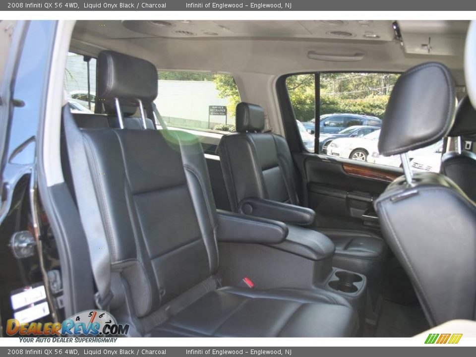 2008 Infiniti QX 56 4WD Liquid Onyx Black / Charcoal Photo #23