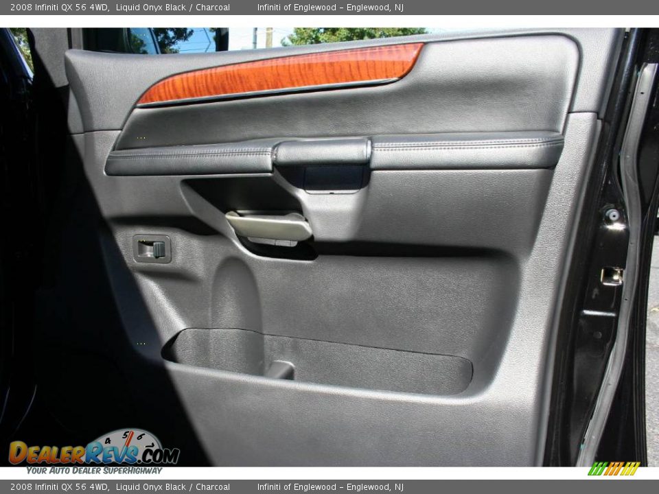 2008 Infiniti QX 56 4WD Liquid Onyx Black / Charcoal Photo #24