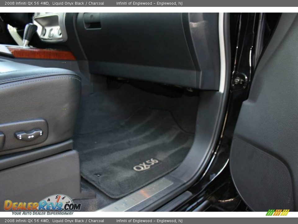 2008 Infiniti QX 56 4WD Liquid Onyx Black / Charcoal Photo #26