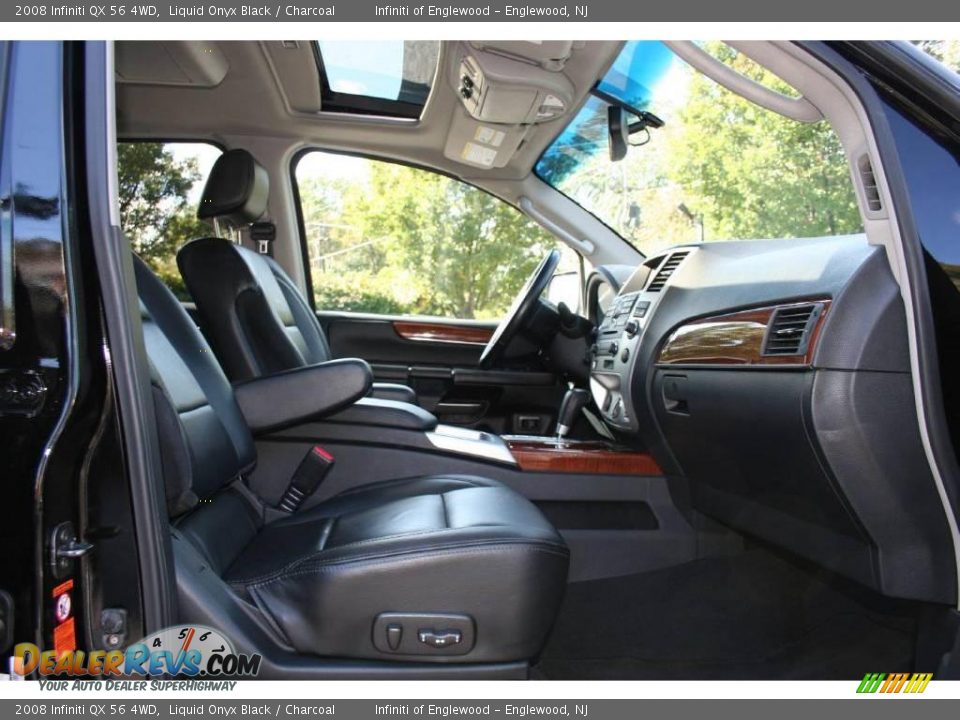 2008 Infiniti QX 56 4WD Liquid Onyx Black / Charcoal Photo #27
