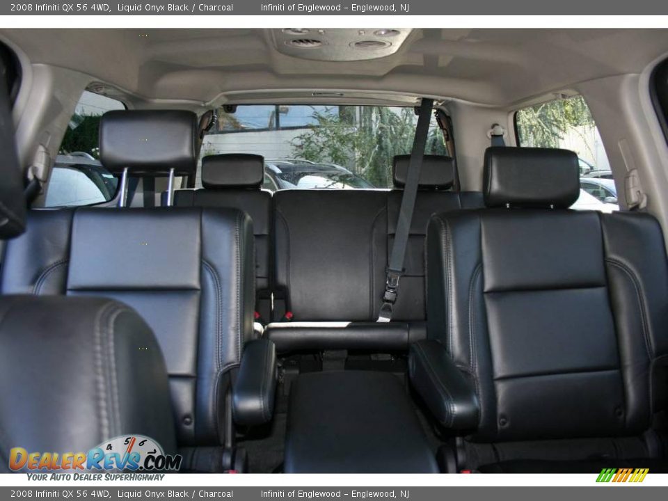 2008 Infiniti QX 56 4WD Liquid Onyx Black / Charcoal Photo #28