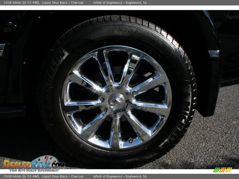 2008 Infiniti QX 56 4WD Liquid Onyx Black / Charcoal Photo #29