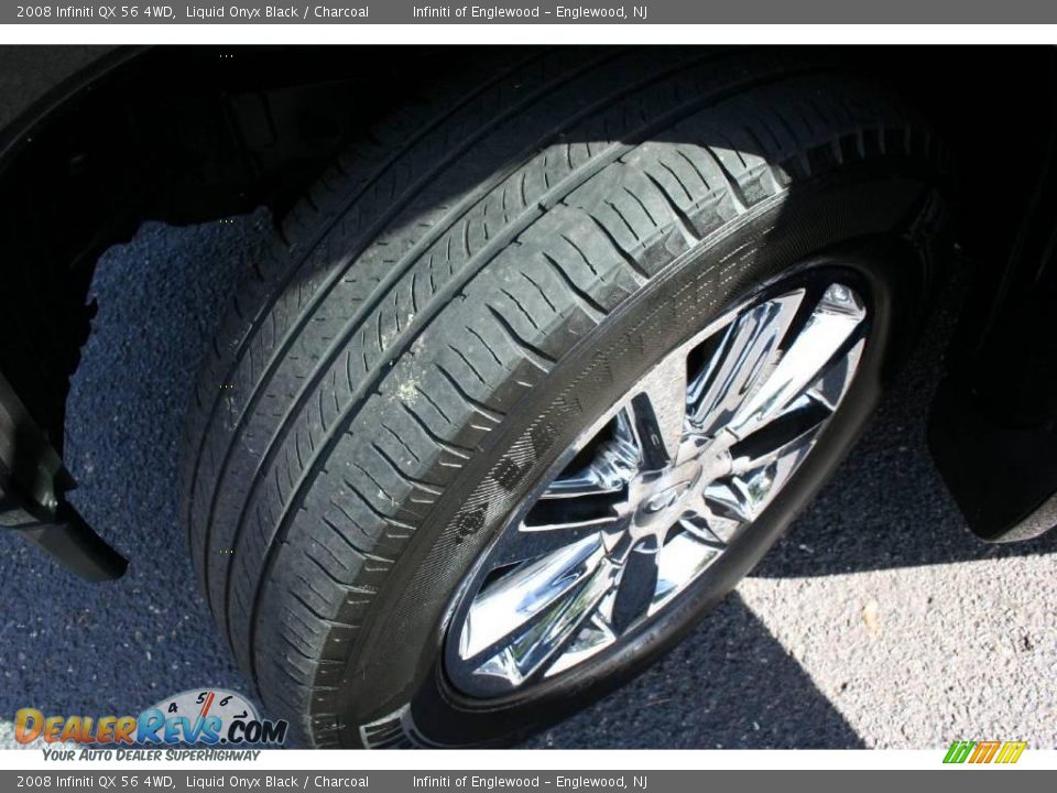 2008 Infiniti QX 56 4WD Liquid Onyx Black / Charcoal Photo #30