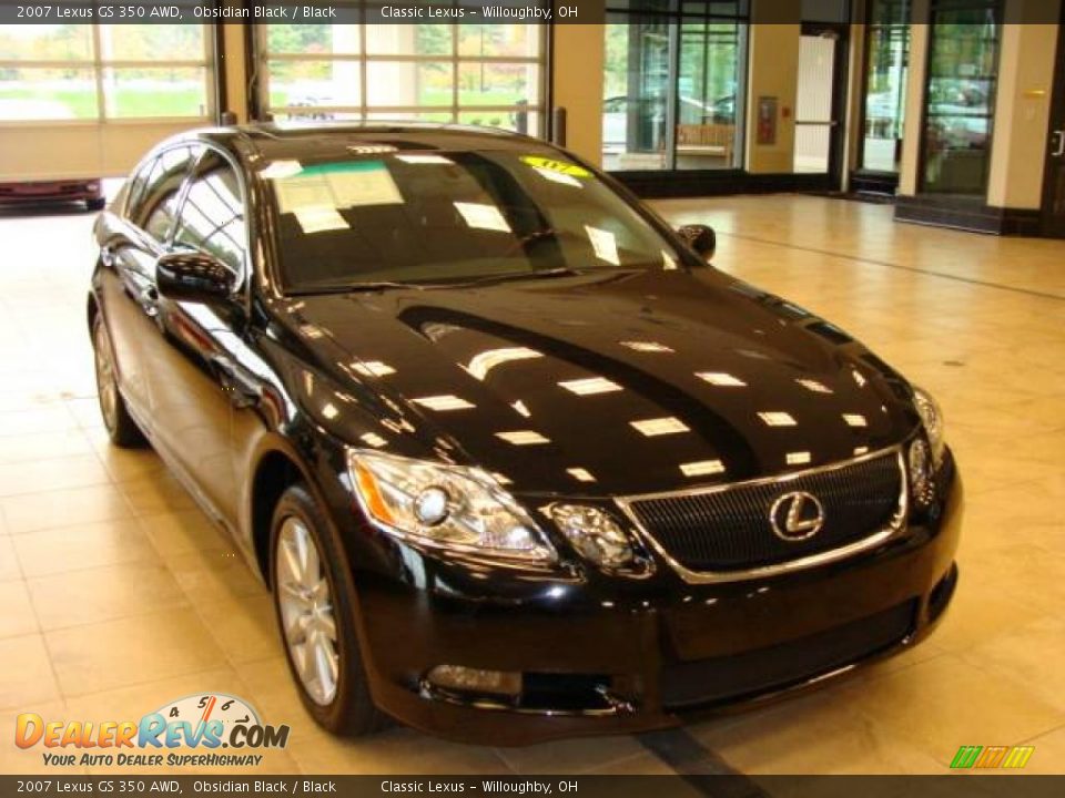 2007 Lexus GS 350 AWD Obsidian Black / Black Photo #3