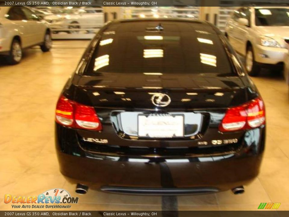 2007 Lexus GS 350 AWD Obsidian Black / Black Photo #4