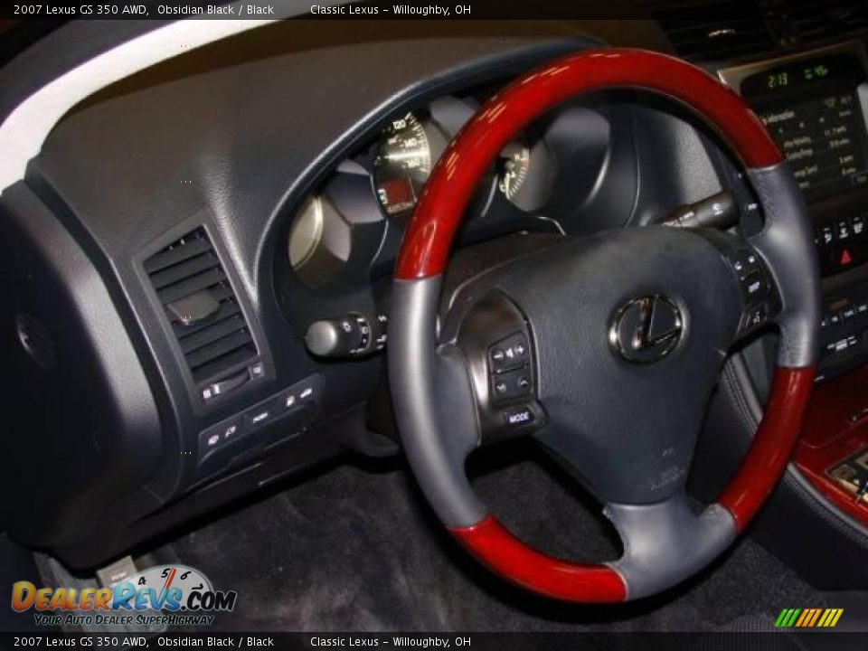 2007 Lexus GS 350 AWD Obsidian Black / Black Photo #7