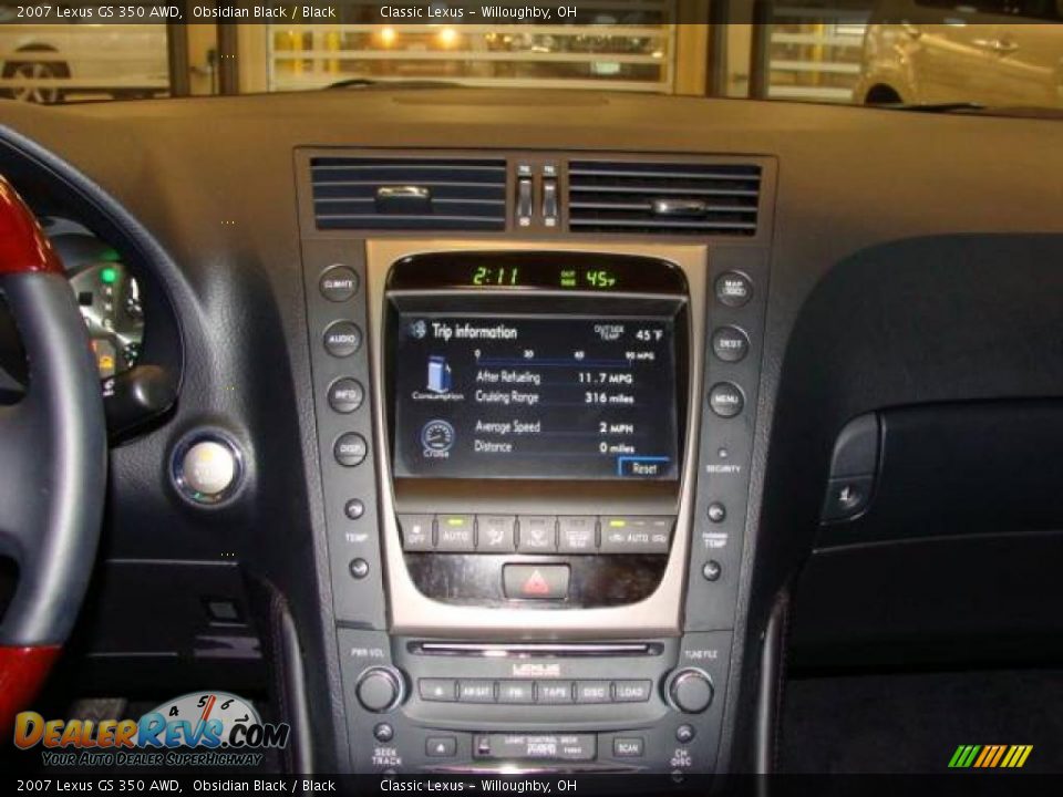 2007 Lexus GS 350 AWD Obsidian Black / Black Photo #13