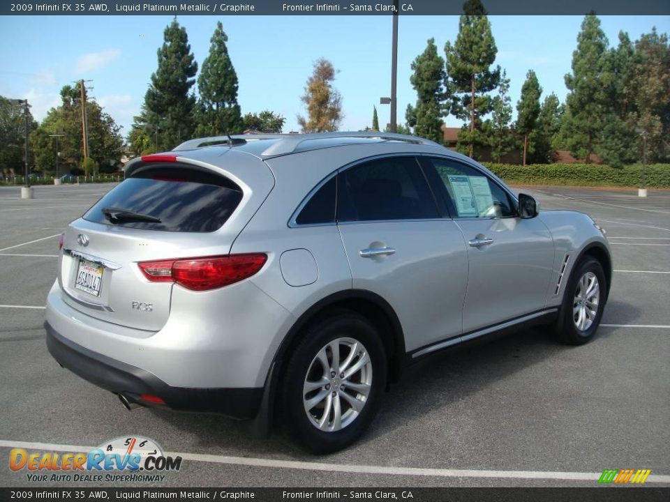 2009 Infiniti FX 35 AWD Liquid Platinum Metallic / Graphite Photo #4