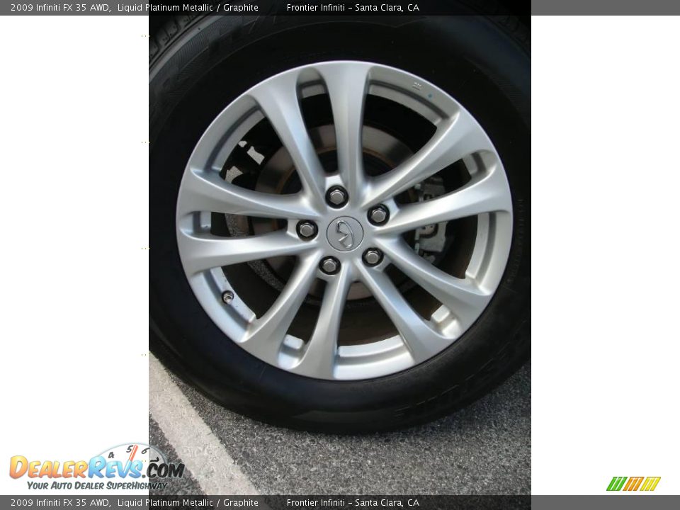 2009 Infiniti FX 35 AWD Liquid Platinum Metallic / Graphite Photo #17