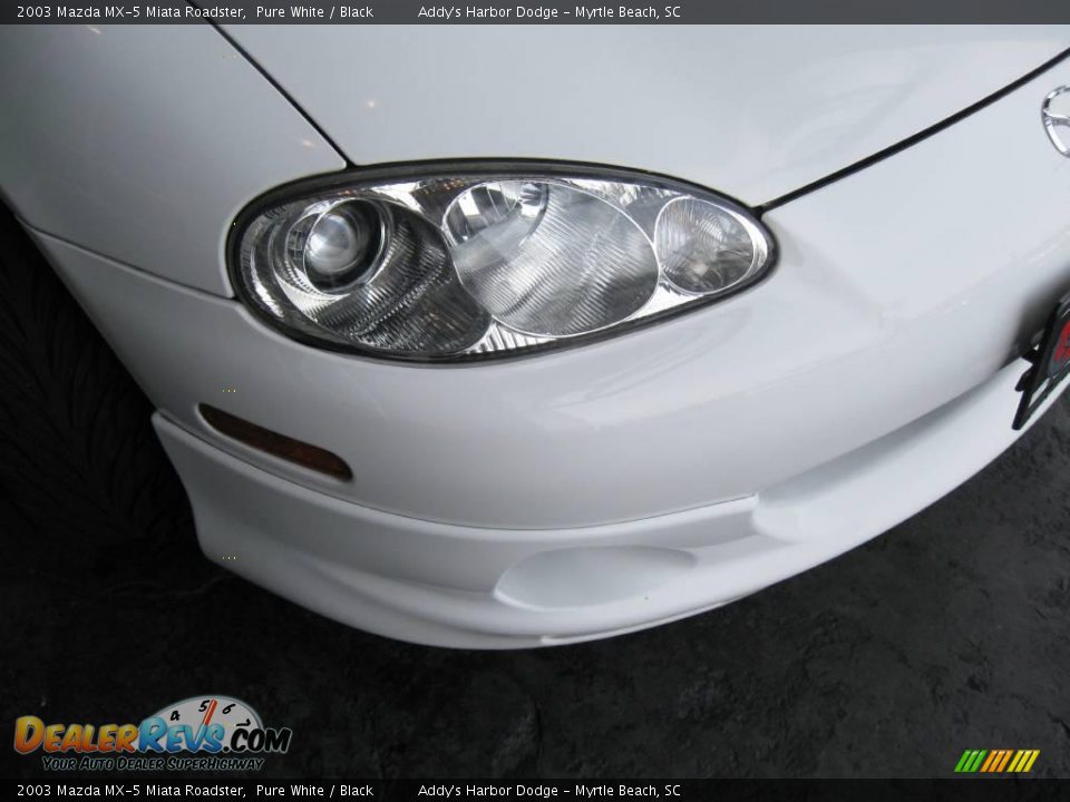 2003 Mazda MX-5 Miata Roadster Pure White / Black Photo #6