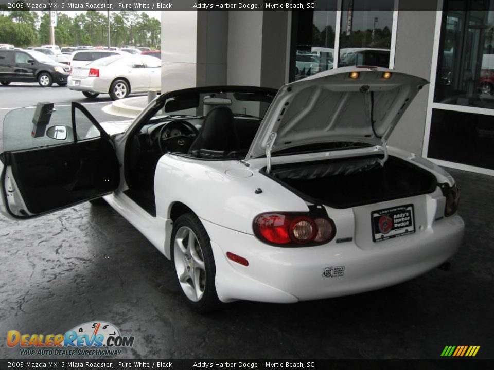 2003 Mazda MX-5 Miata Roadster Pure White / Black Photo #8