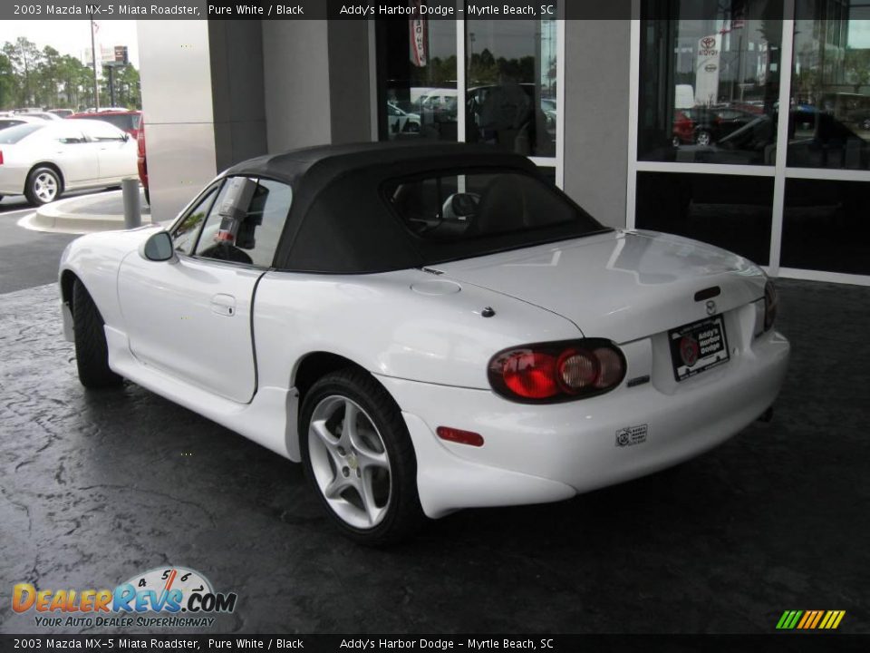 2003 Mazda MX-5 Miata Roadster Pure White / Black Photo #10