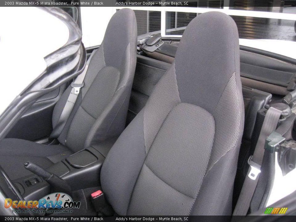 2003 Mazda MX-5 Miata Roadster Pure White / Black Photo #14