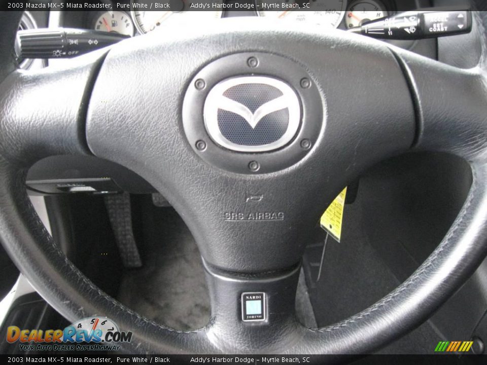 2003 Mazda MX-5 Miata Roadster Pure White / Black Photo #20
