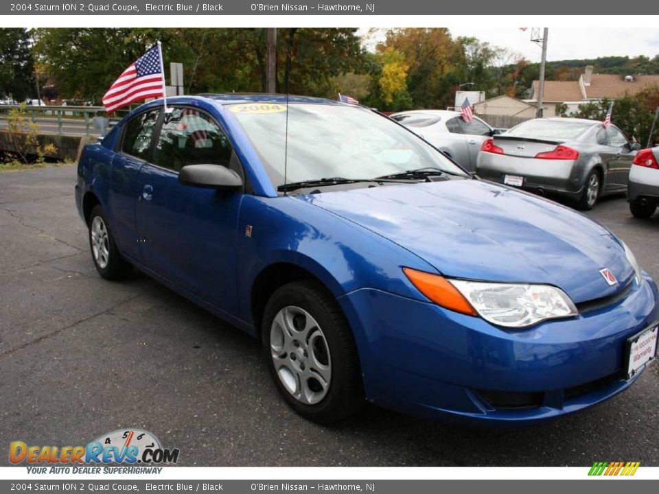 2004 Saturn ION 2 Quad Coupe Electric Blue / Black Photo #3