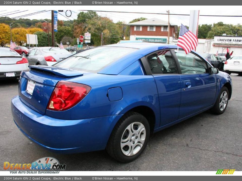 2004 Saturn ION 2 Quad Coupe Electric Blue / Black Photo #5