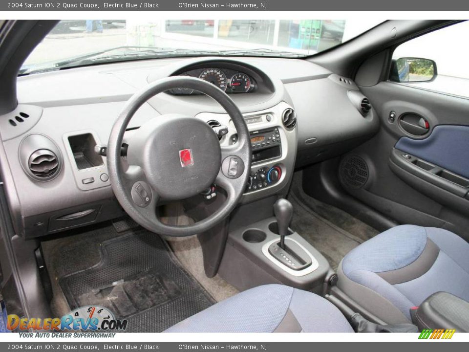 2004 Saturn ION 2 Quad Coupe Electric Blue / Black Photo #10