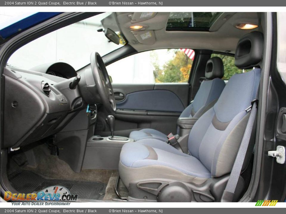 2004 Saturn ION 2 Quad Coupe Electric Blue / Black Photo #12