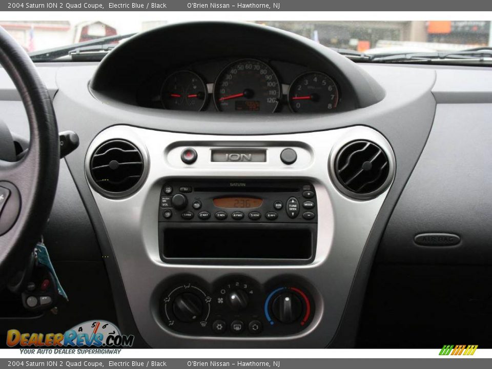 2004 Saturn ION 2 Quad Coupe Electric Blue / Black Photo #15