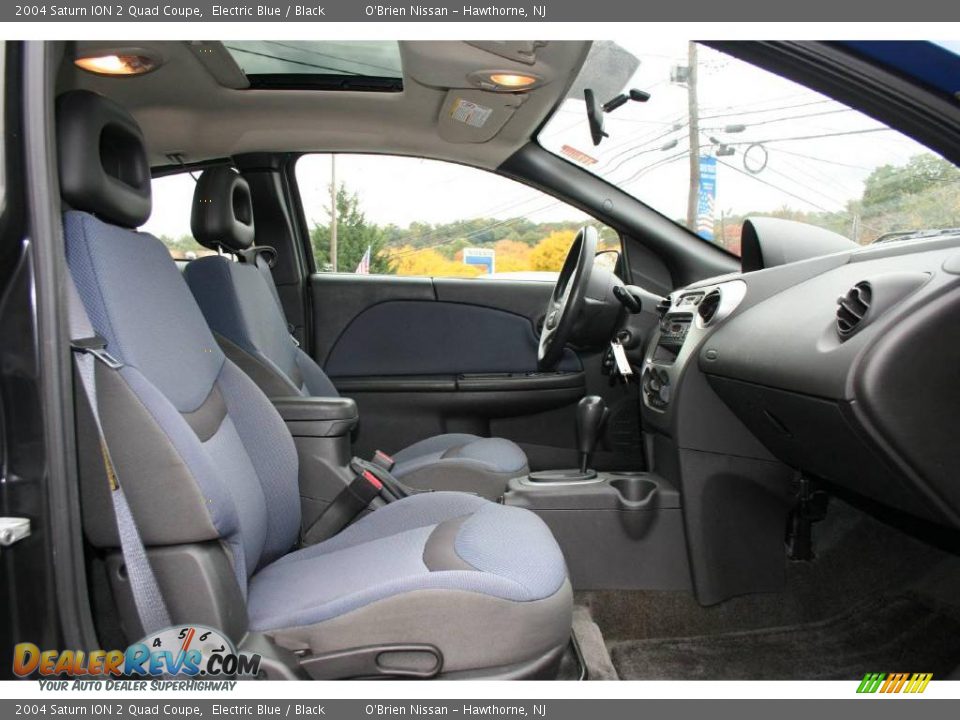 2004 Saturn ION 2 Quad Coupe Electric Blue / Black Photo #25