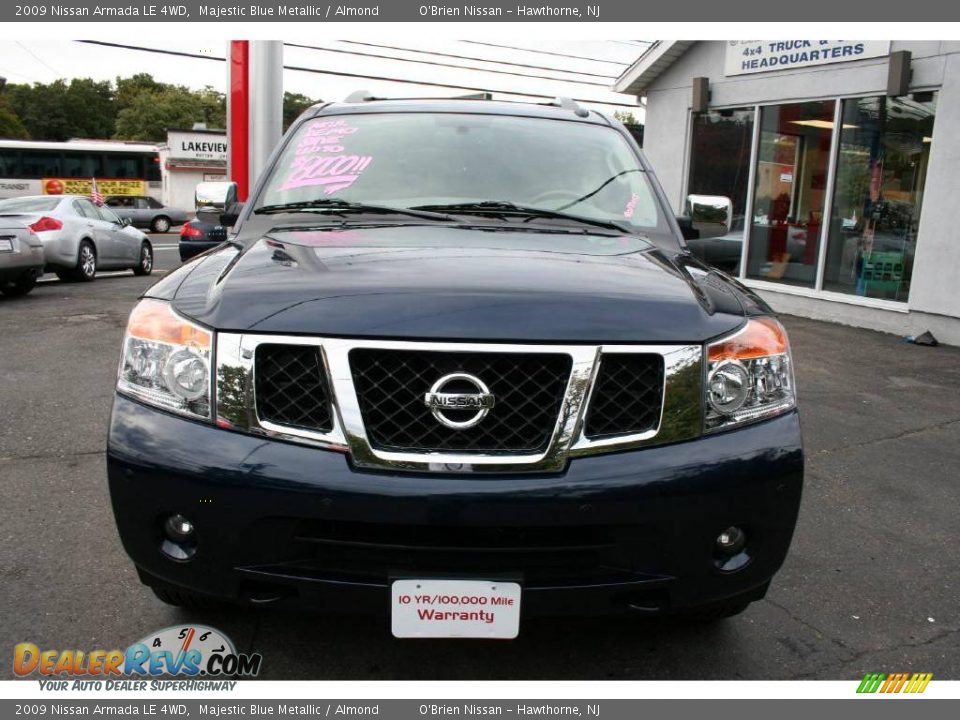 2009 Nissan Armada LE 4WD Majestic Blue Metallic / Almond Photo #2